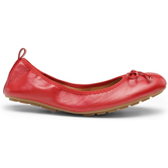 Dream Pairs Women Red Faux Leather Round Toe Bowknot Foldable Ballerine Shoes - Picture 2 of 9